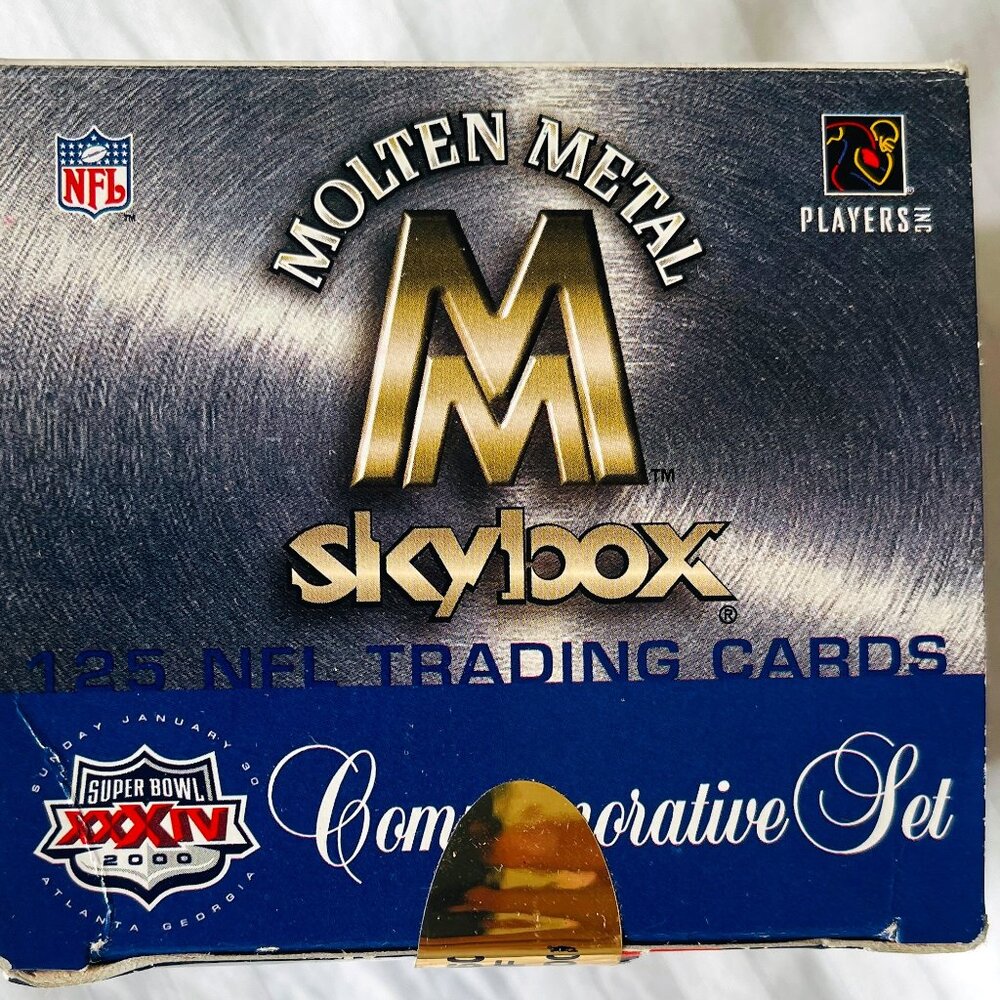 Super Bowl XXXIV MOLTEN METAL 125 NFL TRADING CARDS. Commemorative Set.